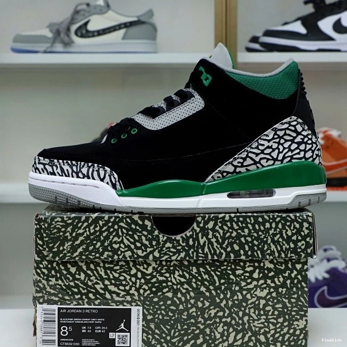 AIR GREEN JORDAN 3 PINE 0904